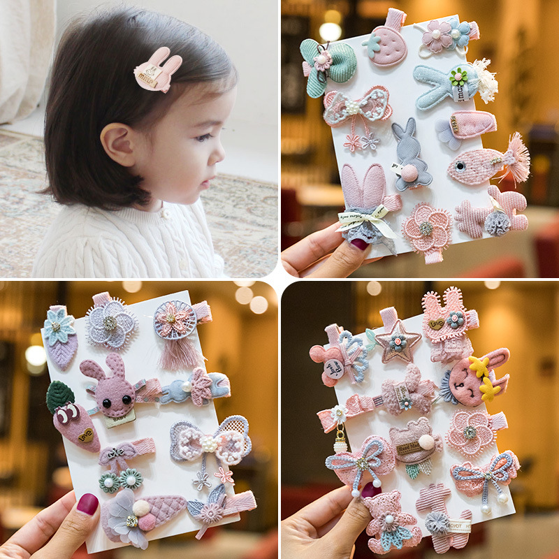 Cute Baby Cartoon BB Clip Hair Accessories Korean Princess Side Bang Clip Subnet Red Headdress Female Baby Hairpin