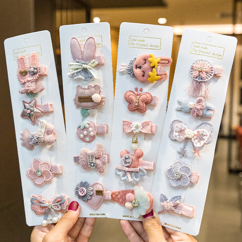 Cute Baby Cartoon BB Clip Hair Accessories Korean Princess Side Bang Clip Subnet Red Headdress Female Baby Hairpin