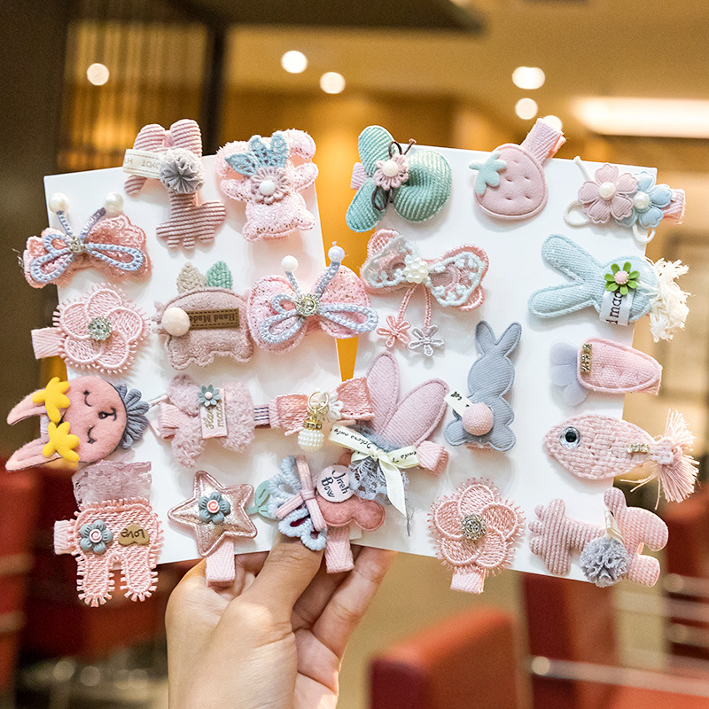 Cute Baby Cartoon BB Clip Hair Accessories Korean Princess Side Bang Clip Subnet Red Headdress Female Baby Hairpin
