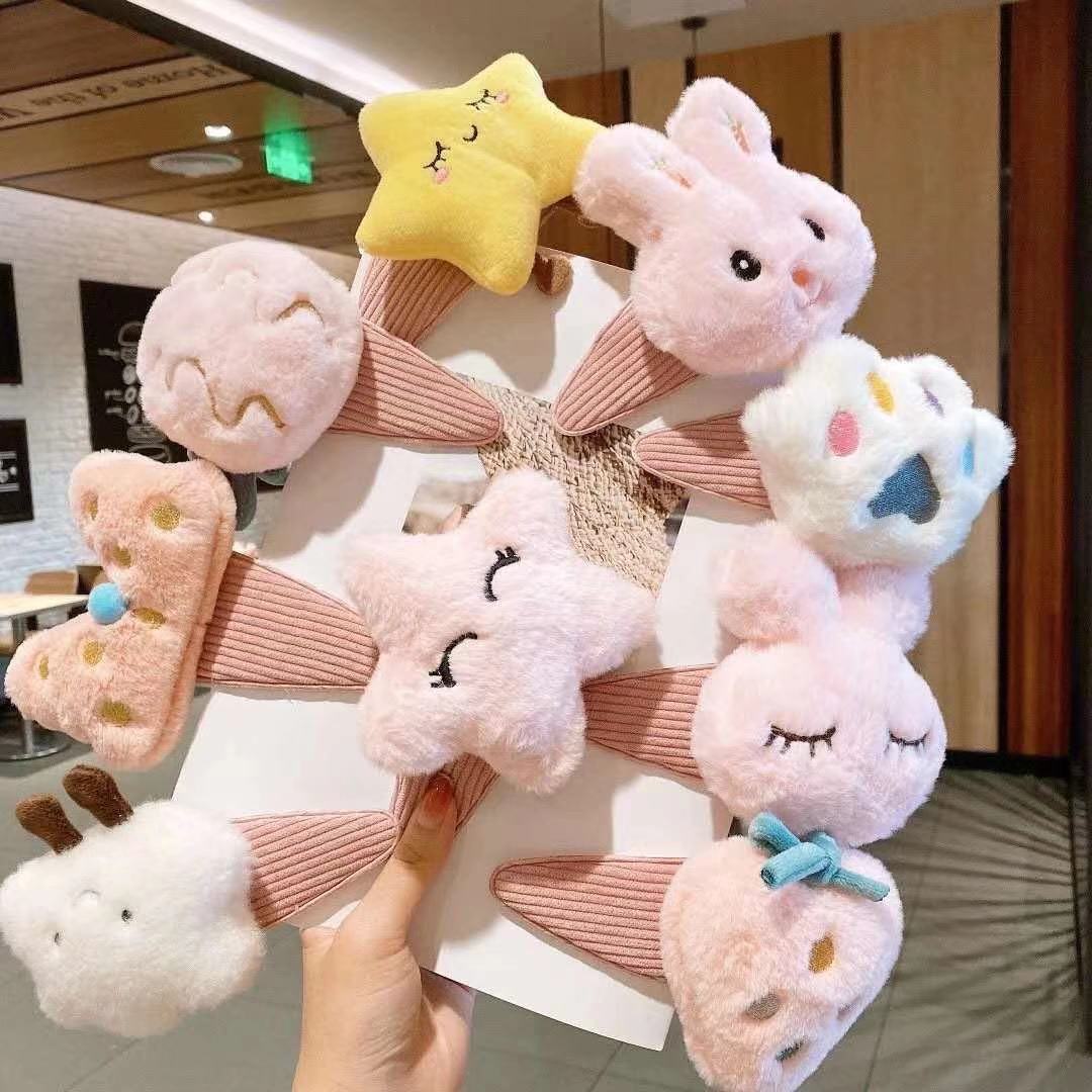 Oversized Face Wash Barrettes Top Clip Hairpin Cute Girl Forehead Bang Side Clip Cartoon BB Clip Japanese and Korean Clip Hairware