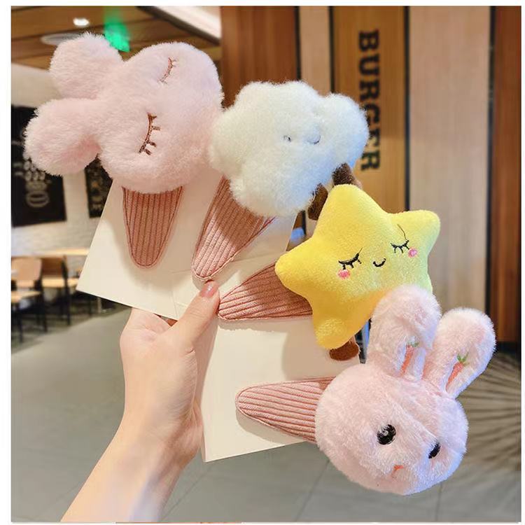 Oversized Face Wash Barrettes Top Clip Hairpin Cute Girl Forehead Bang Side Clip Cartoon BB Clip Japanese and Korean Clip Hairware