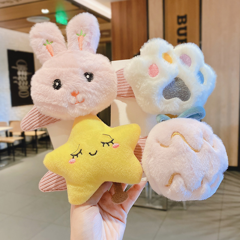 Oversized Face Wash Barrettes Top Clip Hairpin Cute Girl Forehead Bang Side Clip Cartoon BB Clip Japanese and Korean Clip Hairware