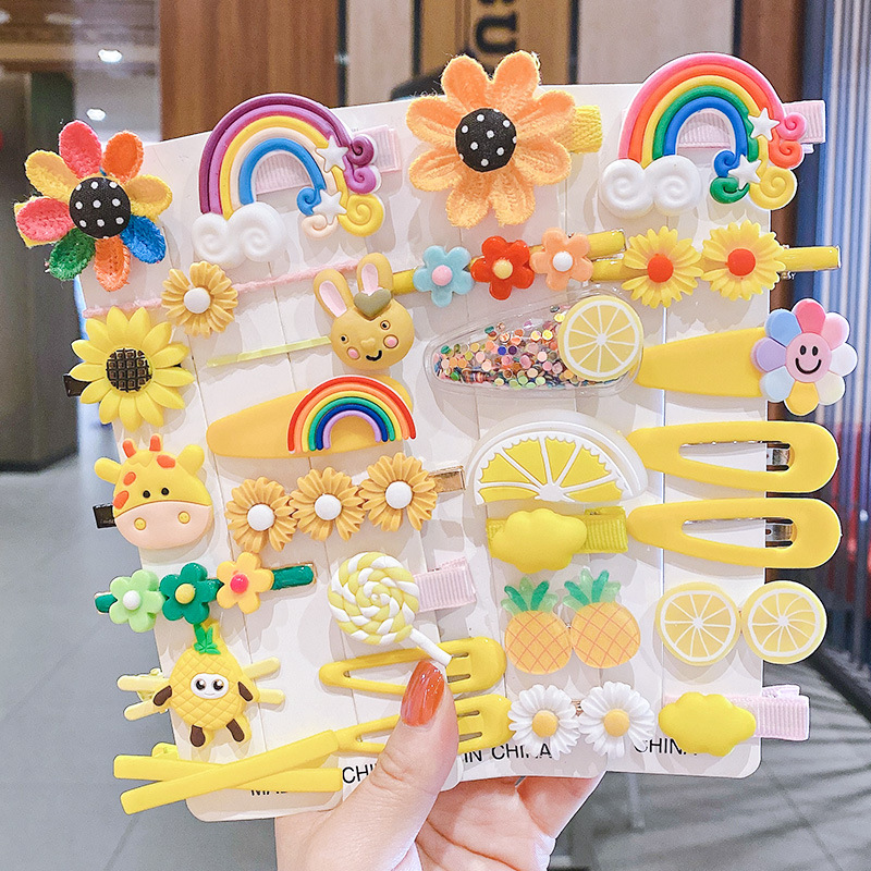 Children&#039;s Cute Cartoon Barrettes Korean Ornament Princess Headdress Girl Little Girl Side Clip BB Hairpin Baby Hair Accessories
