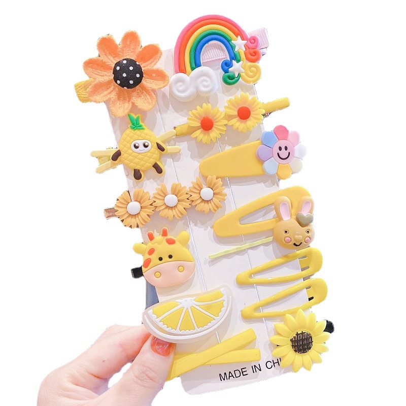 Children&#039;s Cute Cartoon Barrettes Korean Ornament Princess Headdress Girl Little Girl Side Clip BB Hairpin Baby Hair Accessories