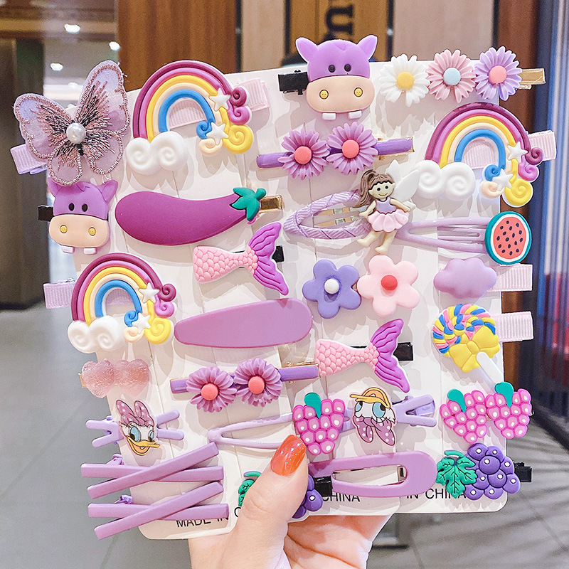 Children&#039;s Cute Cartoon Barrettes Korean Ornament Princess Headdress Girl Little Girl Side Clip BB Hairpin Baby Hair Accessories