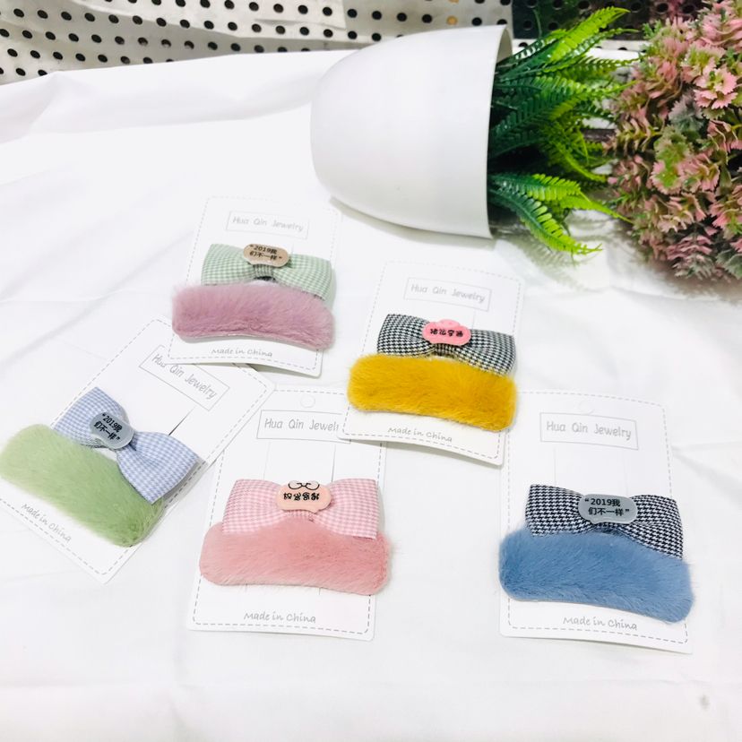 Children&#039;s Cartoon Cute Plush Barrettes Press Clip BB Clip Clips Hairpin Hairware