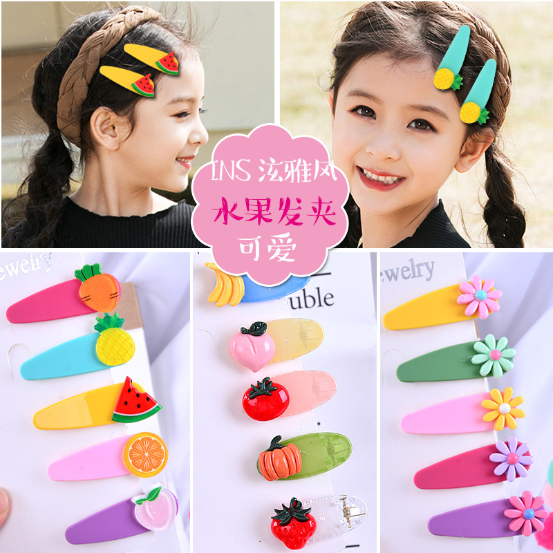 Barrettes BB Clip Hair Accessories Cute Princess Cartoon Mouse Animal Broken Hair Bang Hairpin Clip Hairware
