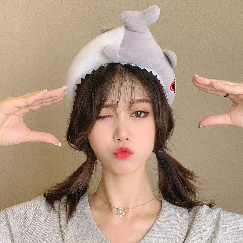 Cartoon Headband Super Cute Wide Brim Hair Pressing NonSlip Face Wash Bangs Headband AllMatch out Salted Fish Hairpin