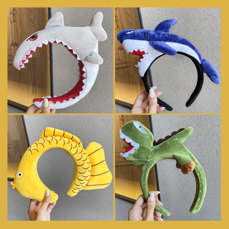 Cartoon Headband Super Cute Wide Brim Hair Pressing NonSlip Face Wash Bangs Headband AllMatch out Salted Fish Hairpin