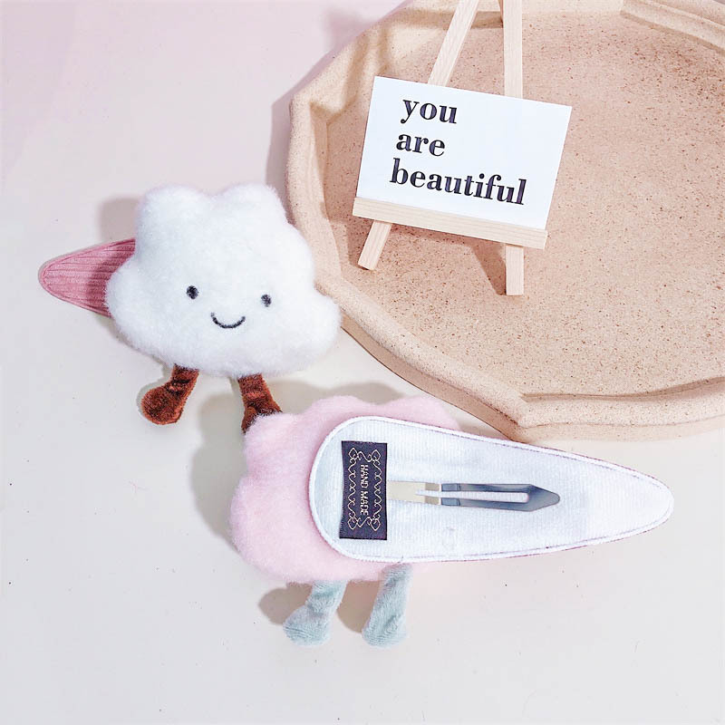 Barrettes BB Clip Female Makeup and Face Wash Bang Clip Cartoon Cute Smiley Face Headdress Wholesale BB Hairpin