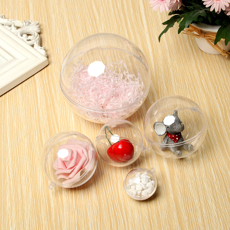 3-25cmps Hollow Plastic Transparent Ball Shopping Mall Festival Creative Christmas Ball Christmas ball