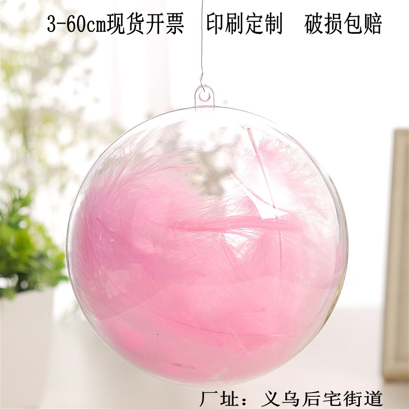 Spot 4-60cm Transparent plastic decoration Christmas ball shopping Mall Decorated Ps Crystal Hollow Drop ball