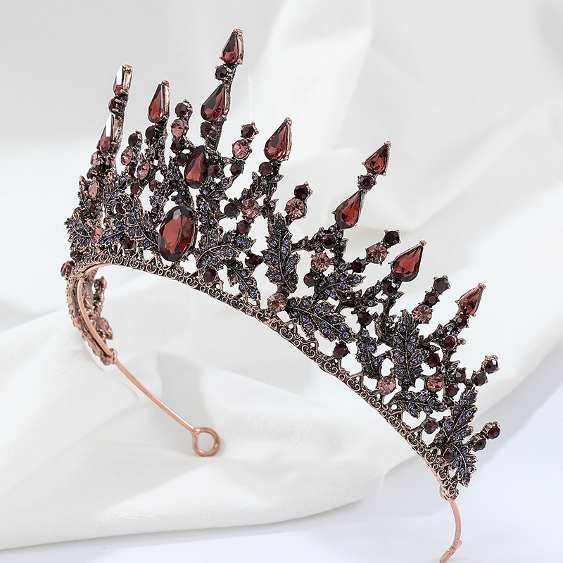American Style Baroque Big Crown Bride Crown Headdress Wedding Dress Birthday Performance Hair Accessories Crown Hairpin