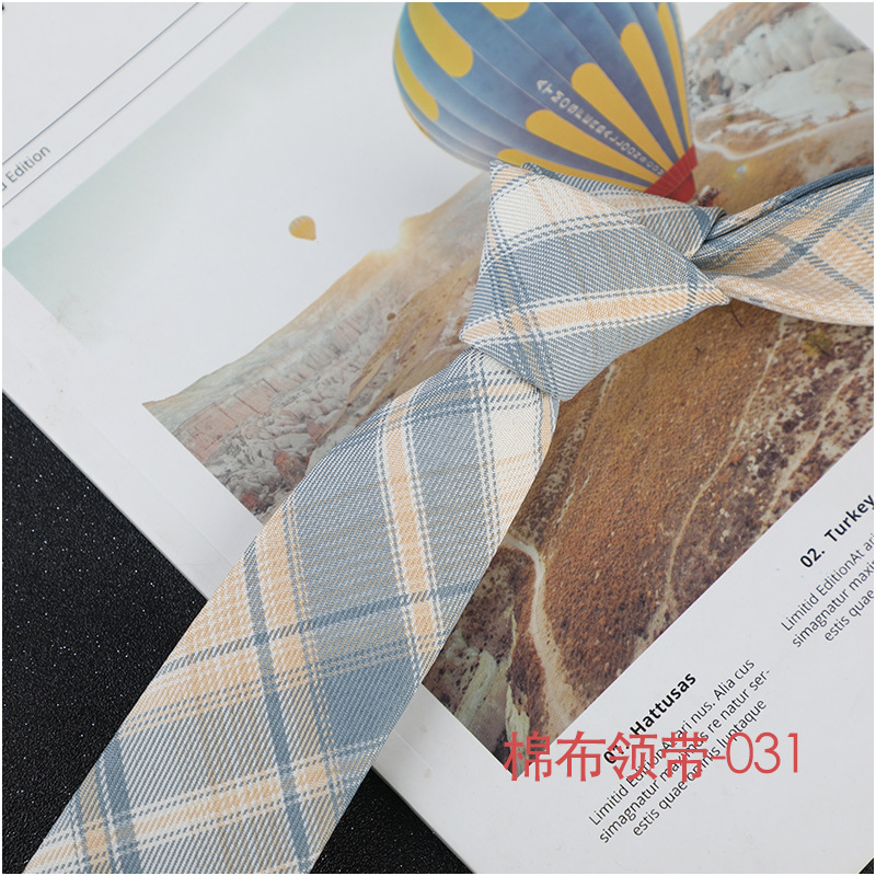 necktie Tie Gadget Male and Female Students Match Uniforms Shirt Plaid Skirt in Stock Wholesale Direct Supply