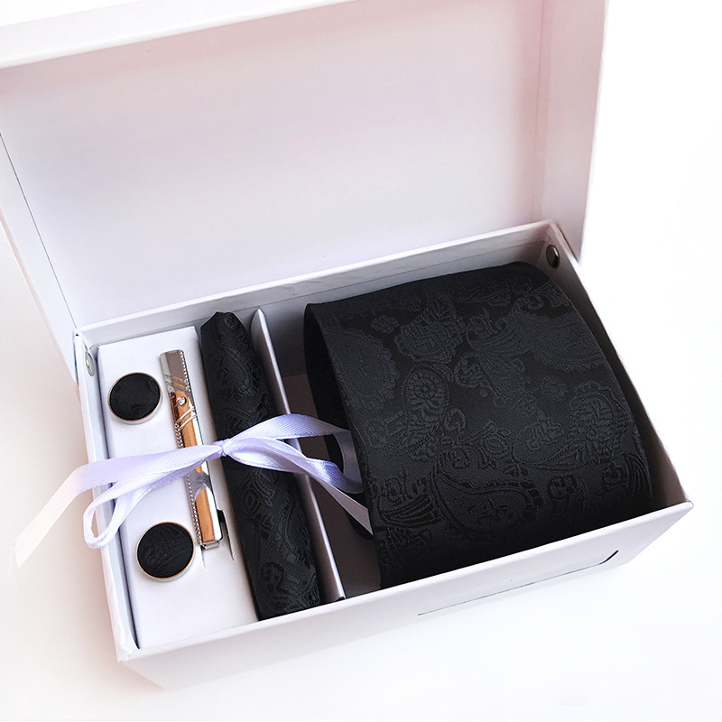 Men&#039;s Tie Waist Flower 14 Colors Spot Gift Box 6 Pieces Set Team Necktie necktie