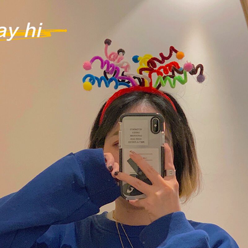 Funny Bouncy Ball Headband Cute Headband Photo Props Selling Cute Funny Birthday Atmosphere Hairpin Decoration