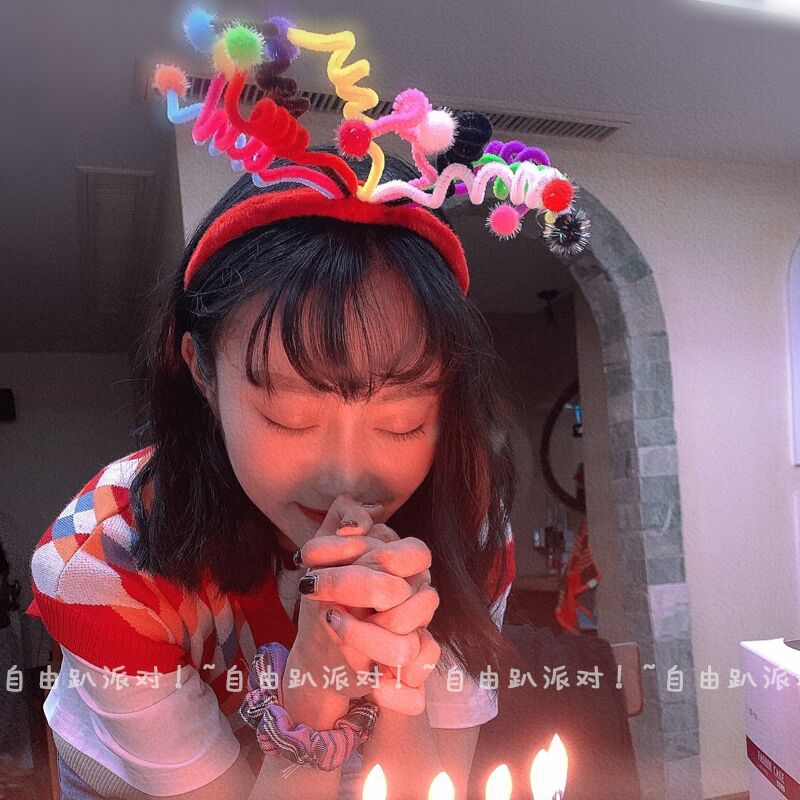 Funny Bouncy Ball Headband Cute Headband Photo Props Selling Cute Funny Birthday Atmosphere Hairpin Decoration