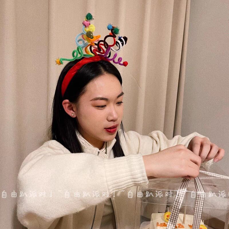 Funny Bouncy Ball Headband Cute Headband Photo Props Selling Cute Funny Birthday Atmosphere Hairpin Decoration