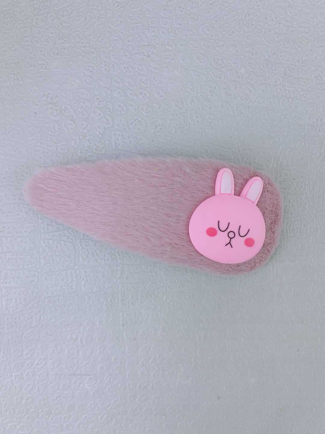 Green Fresh Fur Ball BB Clip Bow Pink Crystal Korean Cartoon Character Letter Fringe Hairpin