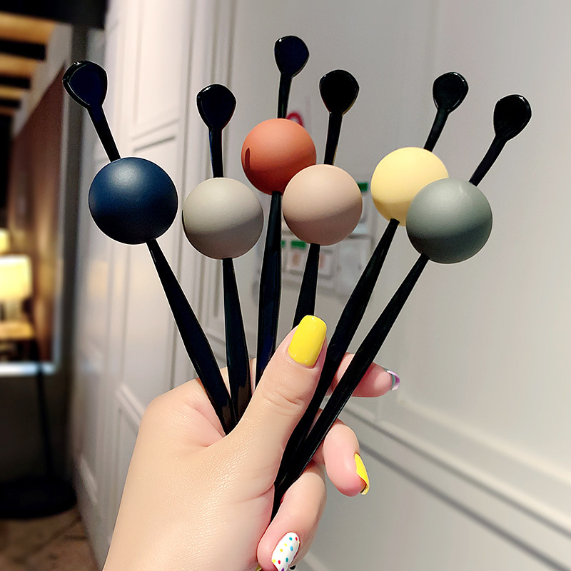 Japanese Style Ball Hairpin Simple Modern Bun Hair Band Lazy Sweet Girl Mori Headdress