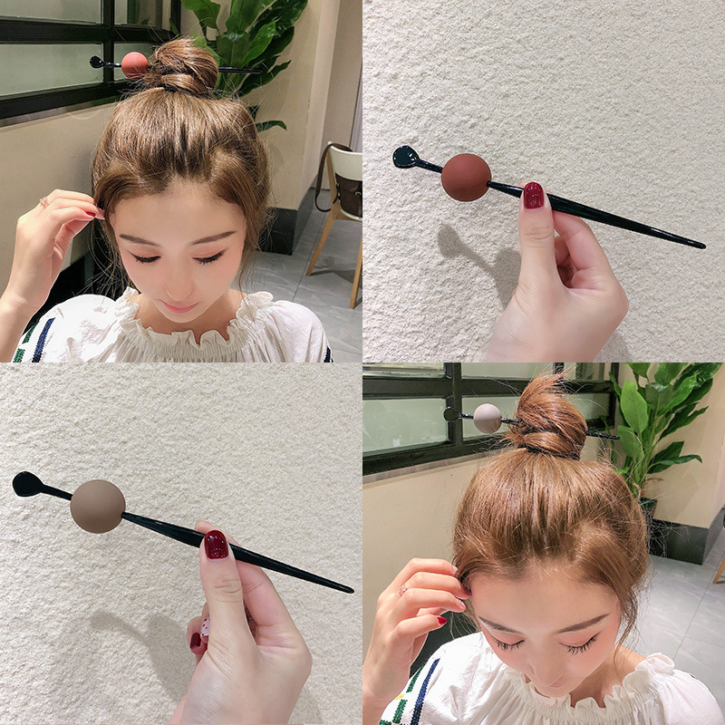 Japanese Style Ball Hairpin Simple Modern Bun Hair Band Lazy Sweet Girl Mori Headdress