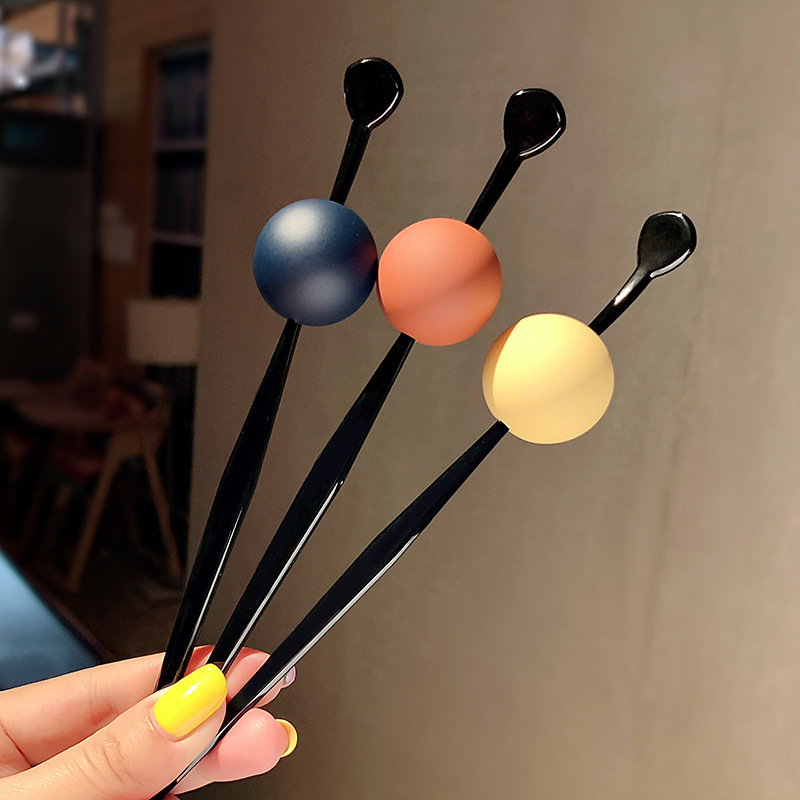 Japanese Style Ball Hairpin Simple Modern Bun Hair Band Lazy Sweet Girl Mori Headdress