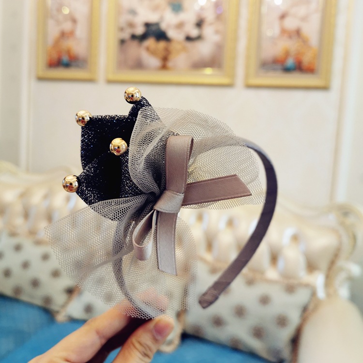 Factory Store Korean New Children&#039;s Hair Accessories Wholesale Crown Princess Bowknot Headband Hairpin Hair Band Et539