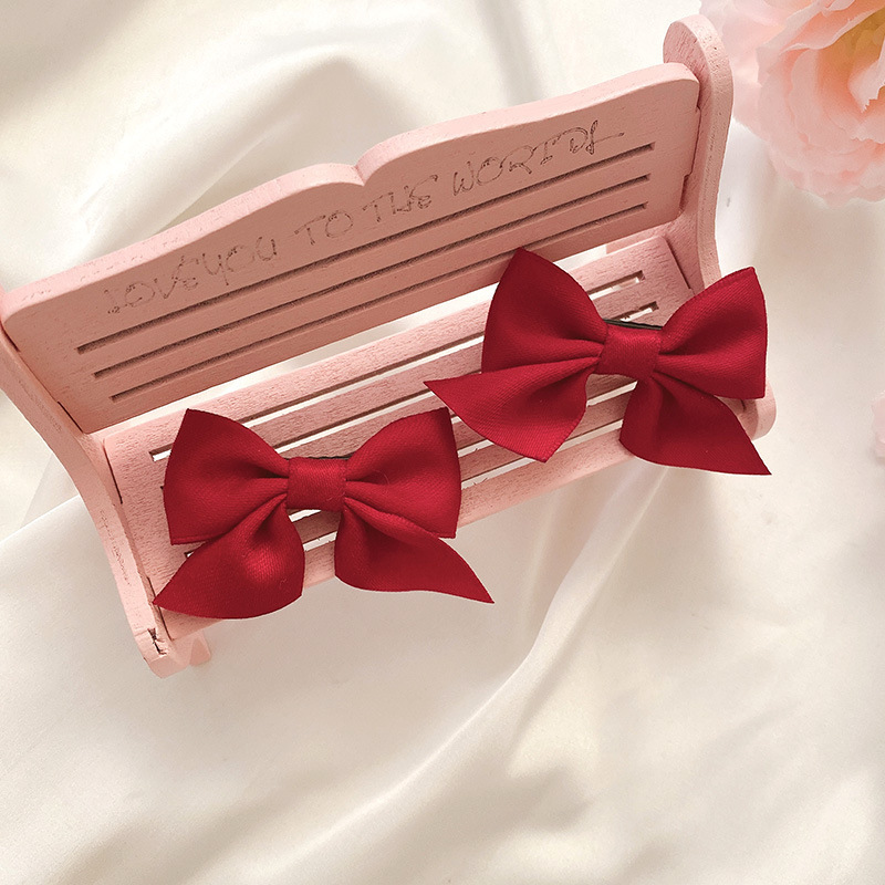 Cute Neighbor Baby Hair Clip Pastoral Temperament Cloth Clip Children&#039;s Hair Accessories Wholesale Bowknot Hairpin