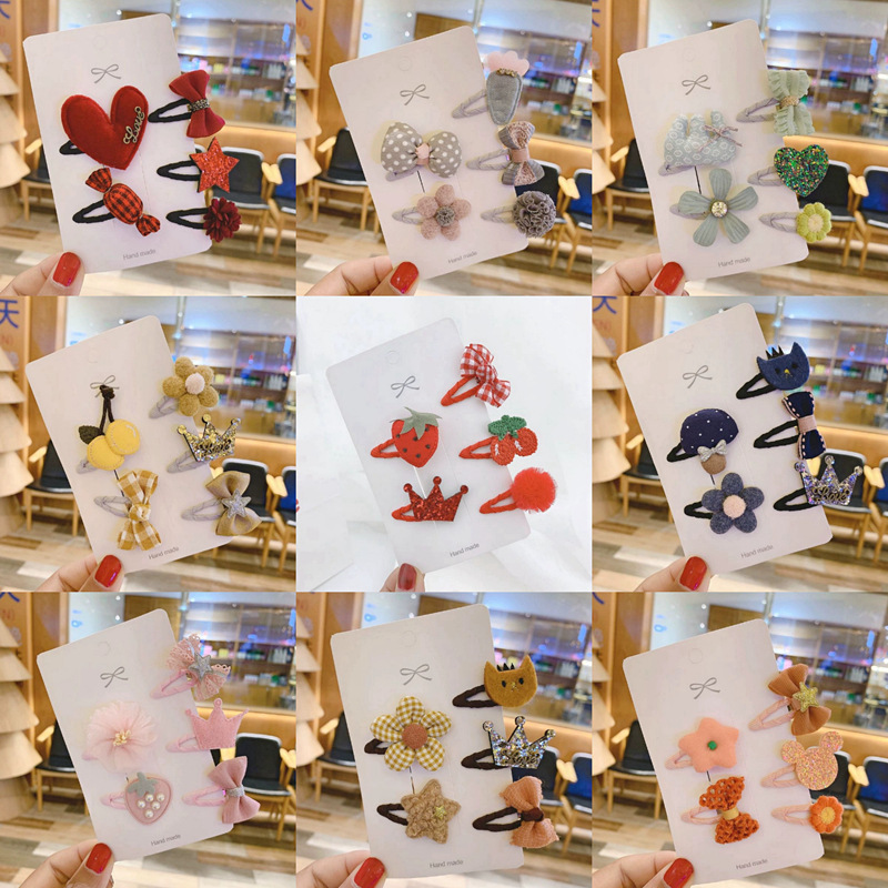 Korean Baby Does Not Hurt Hair BB Clip Children&#039;s Hair Volume Less Fetal Hair Princess Bowknot Hairware Baby Hairpin