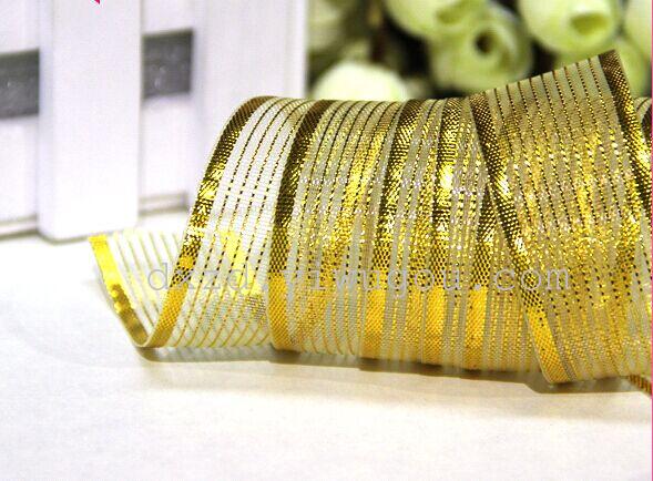 Dongxiang Webbing Factory Direct Sales Ribbon Organza Tape Ribbed Band Polyester Belt Printing Ribbon Bow