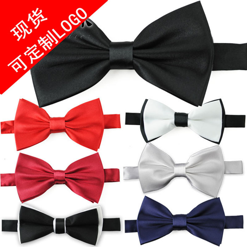 In Stock Wholesale Wedding Bow Tie Solid Color Bow Tie Fashion Bowknot Men&#039;s Bow Tie Korean Style Factory Bowknot Tie