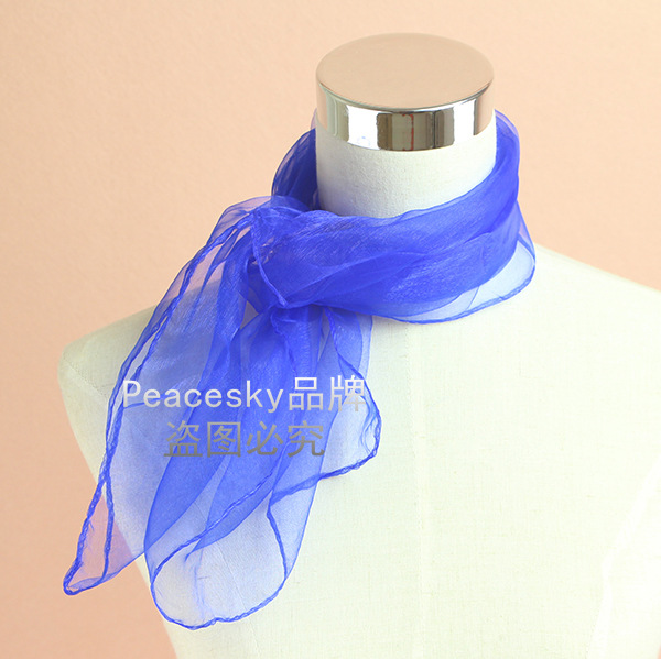 Six Colors Kindergarten Performance Dance Performance Small Scarf Small Square Scarf Candy Color Solid Color Scarf Whole