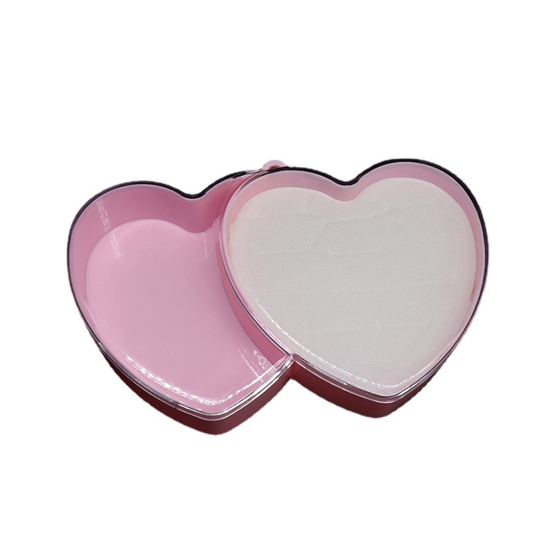 Love Ring Box Rubber Band Jewelry Box Bead String Jewelry Hook Transparent Box Candy Gift Storage Box Factory Wholesale