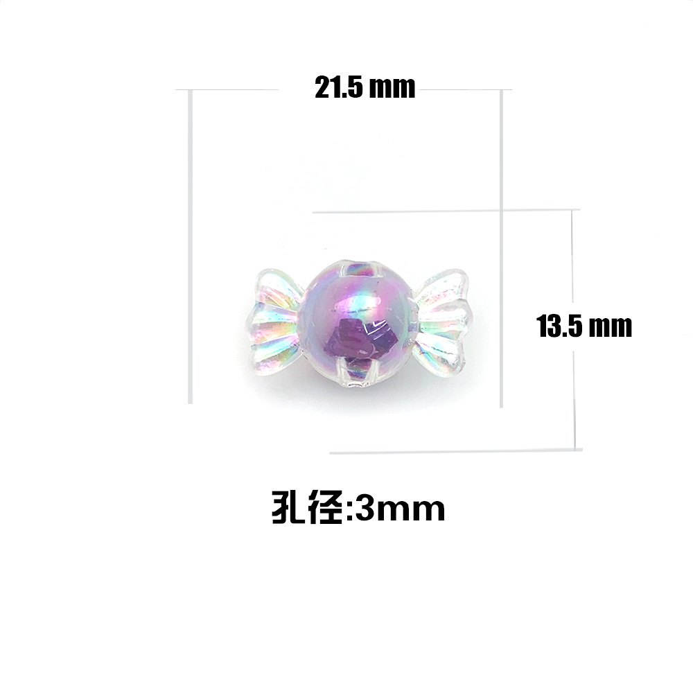 Color Candy Electroplating Bracelet Headdress DIY Children&#039;s Ornaments Acrylic Ornaments Accessories Candy Bead