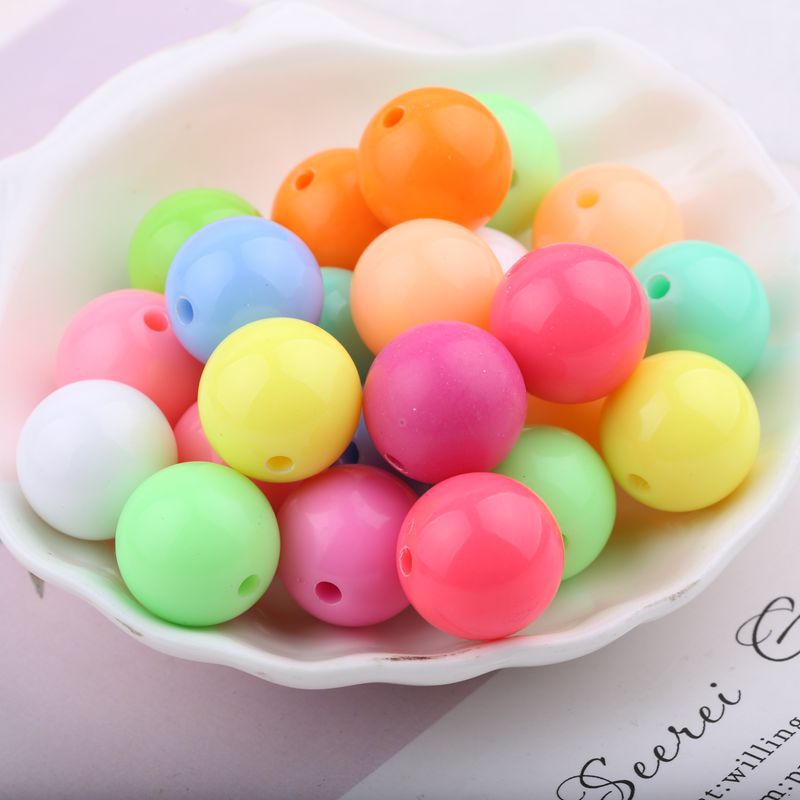 Beads Children DIY Handmade Beaded Material Solid Color round Beads Candy Beads Scattered Beads Per Jin Candy Bead