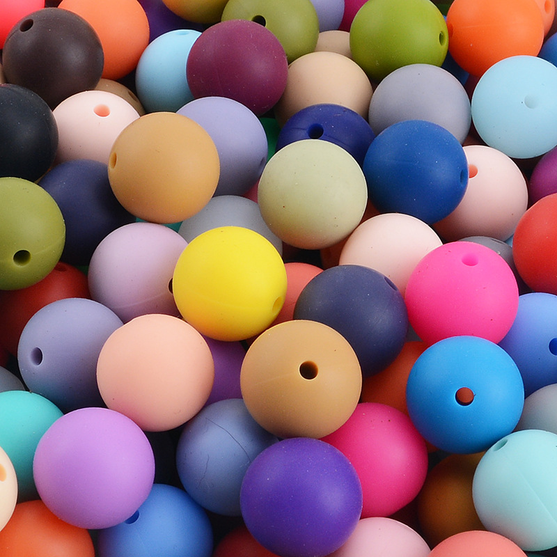 Candy Bead  Beads 15mm European and American Style Candy Color Baby Necklace Accessories round Scattered Beads
