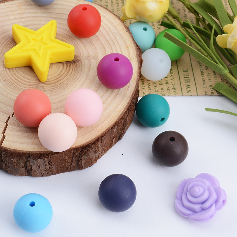 Candy Bead  Beads 15mm European and American Style Candy Color Baby Necklace Accessories round Scattered Beads