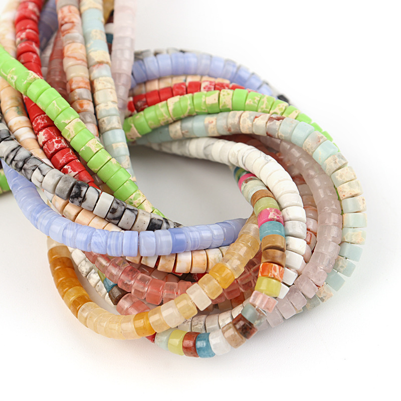 Flat Beads Jade Right Angle Wafer Flat Beads Jade Crystal Hollow Bead DIY Ornament Accessories Gasket Beaded