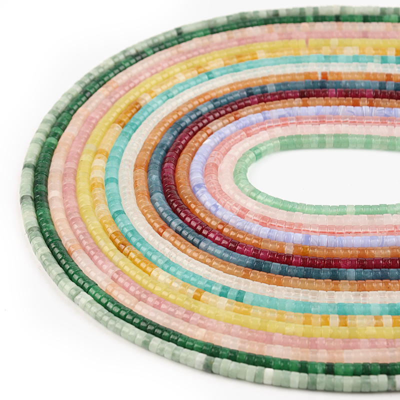  Jade Right Angle Wafer Flat Beads Jade Crystal Hollow Bead DIY Ornament Accessories Gasket Beaded Flat Beads