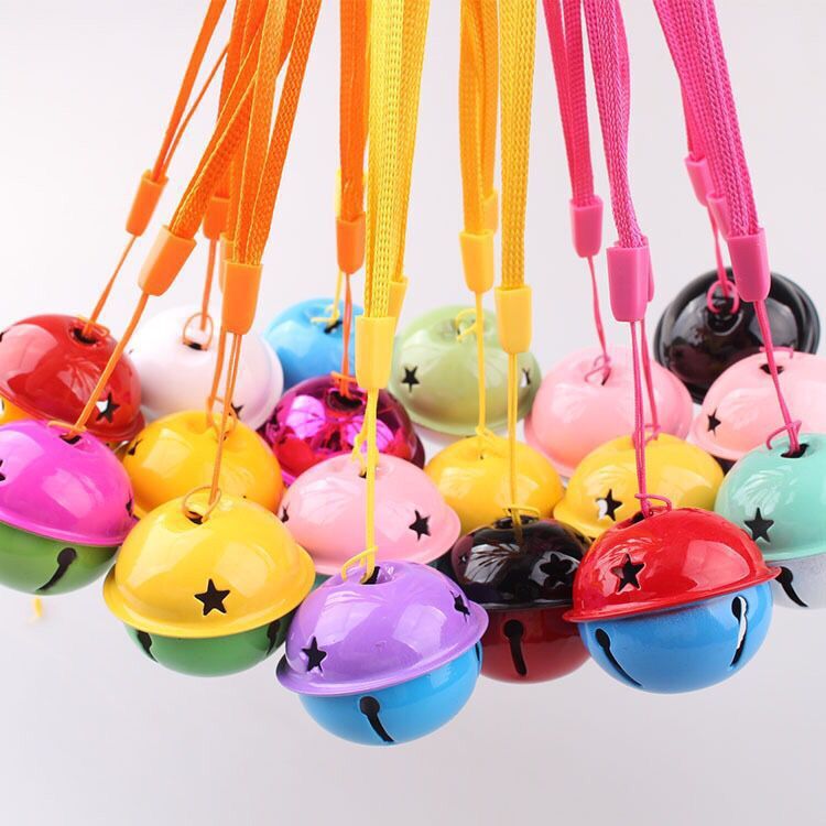 Qiancang Girl 40mm Color Bell Key Accessories DIY Handmade Accessories Candy Color Big Color Bells 