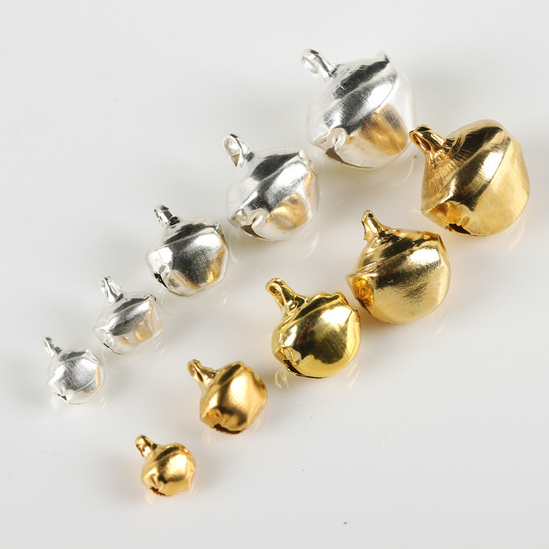 Day Decoration Word Little Bell Shape DIY Ornament Accessories Gold and Silver Color Kindergarten Bell Color Bells