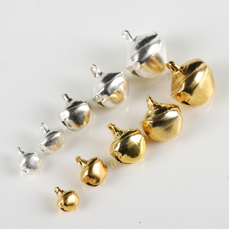 Day Decoration Word Little Bell Shape DIY Ornament Accessories Gold and Silver Color Kindergarten Bell Color Bells