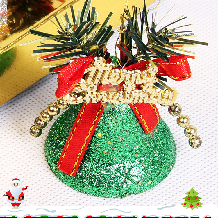 Christmas decoration Price selling color Dusting plastic bells Christmas Tree Accessories 5cm Christmas bells