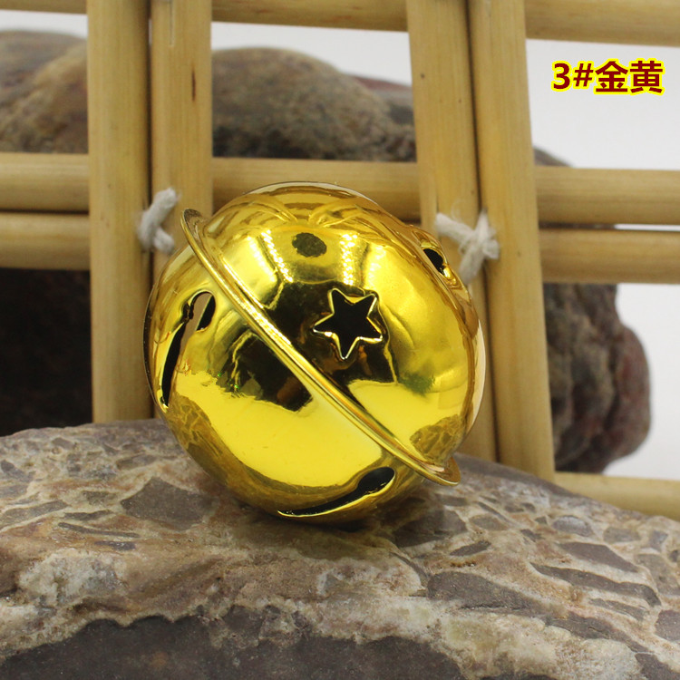 Color Bells Five-Star Bright Pet Bell Keychain Christmas Ring DIY Ornament Accessories Wholesale