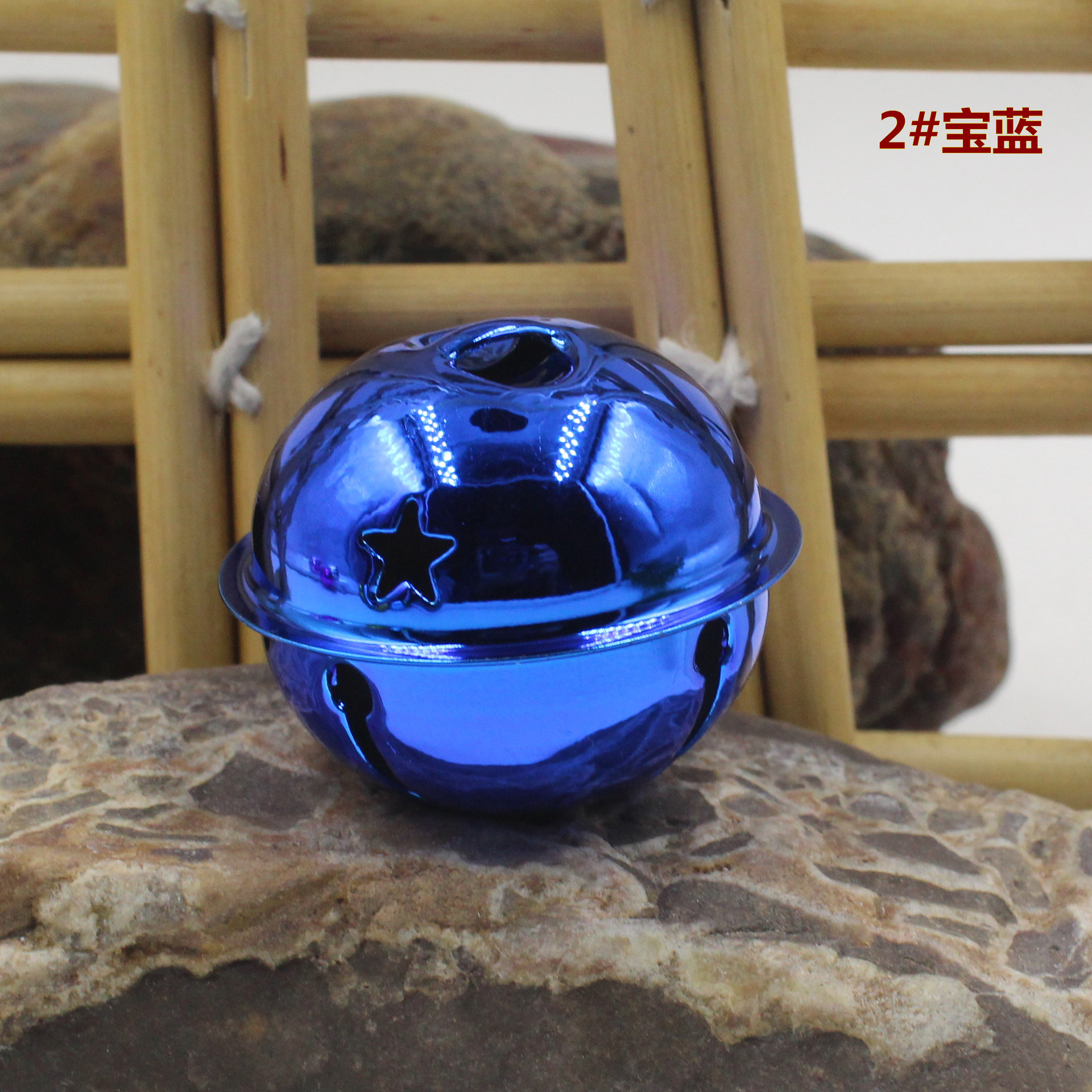 Color Bells Five-Star Bright Pet Bell Keychain Christmas Ring DIY Ornament Accessories Wholesale