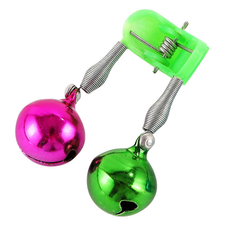 Color Bells  Brass Bell Pan Fish Bite Alarm Double Ring Colorful Brass Bell Fishing Gear Accessories Factory Wholesale