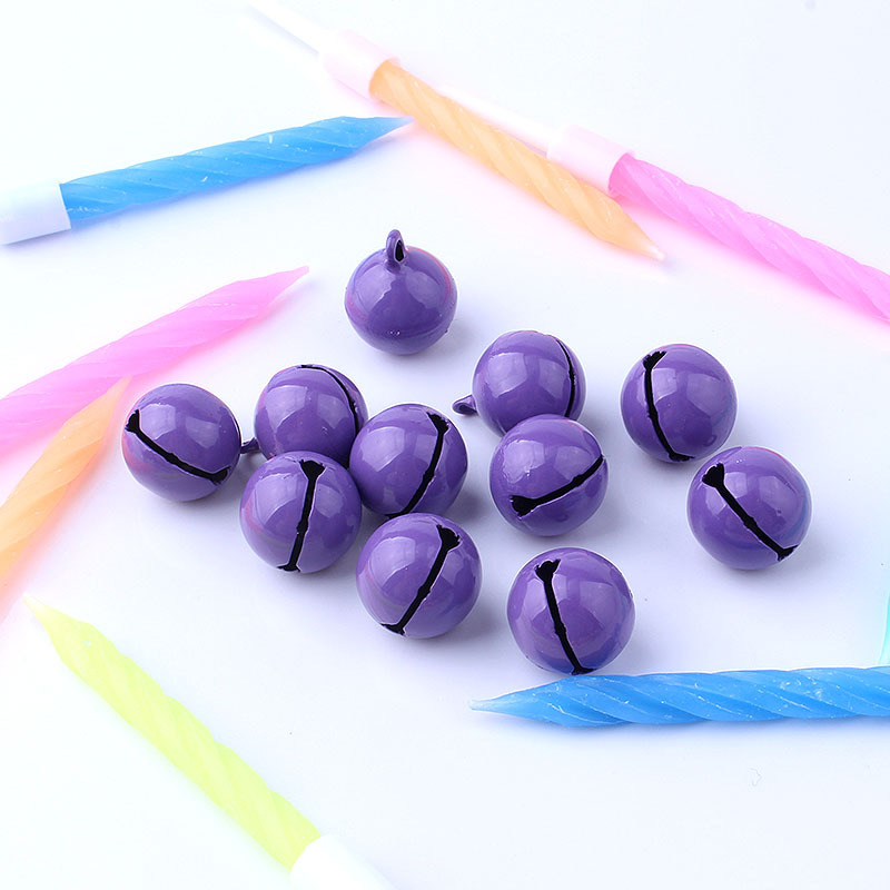 14mm Candy Color Paint Little Bell Shape DIY Metal Block Pet Color Bells