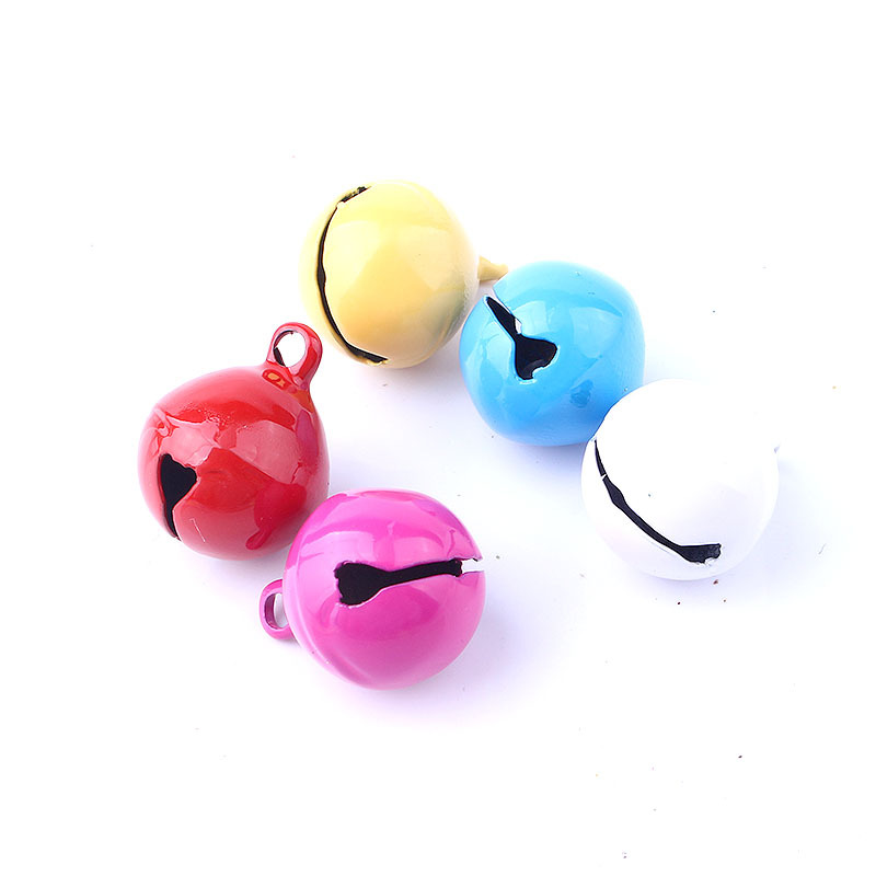14mm Candy Color Paint Little Bell Shape DIY Metal Block Pet Color Bells