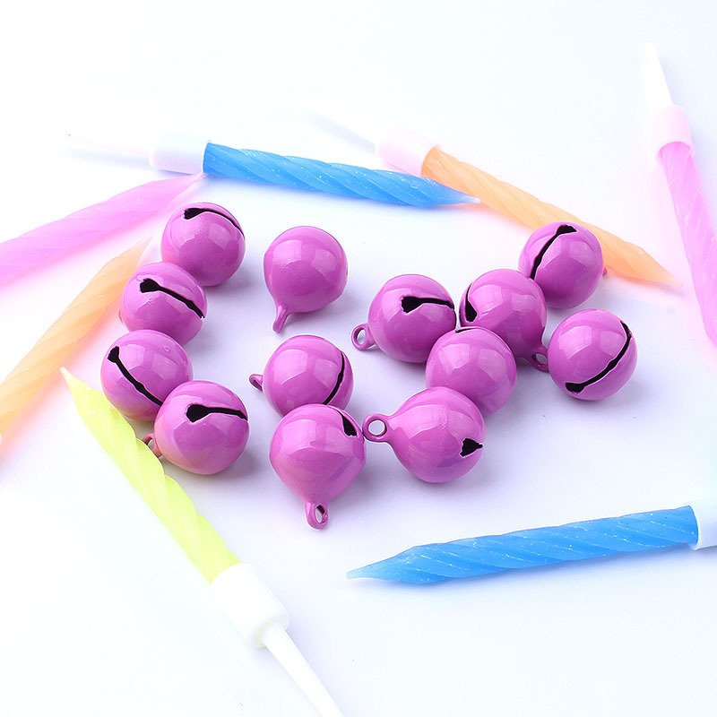 14mm Candy Color Paint Little Bell Shape DIY Metal Block Pet Color Bells