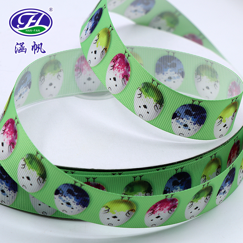 2.5CM Halloween Roman Tam belt printed with holiday gift packaging DIY Holiday Decorative webbing